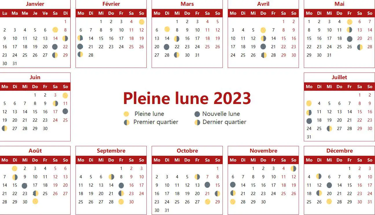 calendrier pleine lune 2023